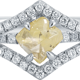 VICTORIAN Lemon Yellow Raw Ring