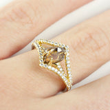 VICTORIAN Chocolate Brown Raw Ring