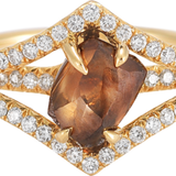 VICTORIAN Chocolate Brown Raw Ring
