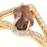 VICTORIAN Chocolate Brown Raw Ring