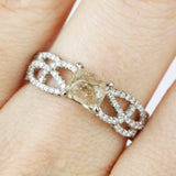 VINE Champagne Yellow Raw Ring