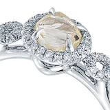 Art Deco Champagne Yellow Raw Ring