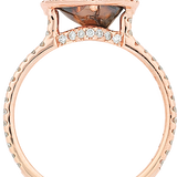 Classic Rose Gold Chocolate Raw Ring