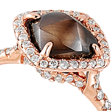 Classic Rose Gold Chocolate Raw Ring