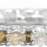 Champaign Brown Eternity Raw Diamond Band
