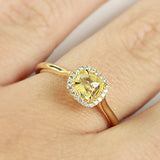 GRACE Lemon Yellow Raw Ring