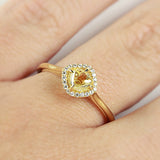 GRACE Lemon Yellow Raw Ring