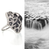 Black Raw Cocktail Ring
