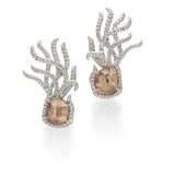 Coral & Crystal” Earrings
