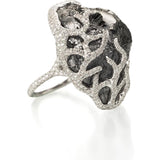 Black Raw Cocktail Ring