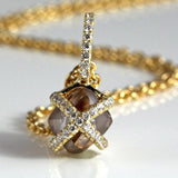 Custom Embrace Champaign Yellow Raw Pendant