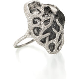 Black Raw Cocktail Ring