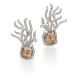 Coral & Crystal” Earrings