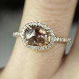 Classic Yellow Gold Chocolate Raw Ring