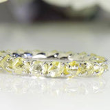 Lemon Yellow Eternity Raw Diamond Band