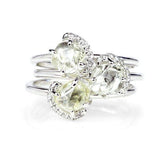 Custom Champagne Bubbles Solitaire Ring