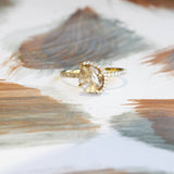 Chocolate Brown Pink Gold Ring