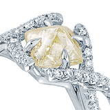Unity Champagne Yellow Raw Ring