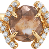 Yellow Gold UNITY Chocolate Brown ring