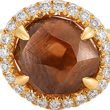 Classic Yellow Gold Chocolate Raw Ring