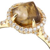 Classic Yellow Gold Chocolate Raw Ring