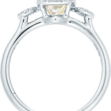 Art Deco Lemon Yellow Raw Ring