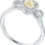 Art Deco Lemon Yellow Raw Ring