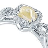 Art Deco Lemon Yellow Raw Ring