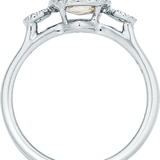 Art Deco Champagne Yellow Raw Ring