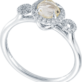 Art Deco Champagne Yellow Raw Ring