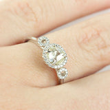 Art Deco Champagne Yellow Raw Ring