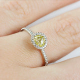 Classic Lemon Yellow Raw Ring