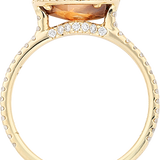 Classic Yellow Gold Chocolate Raw Ring