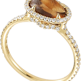 Classic Yellow Gold Chocolate Raw Ring