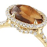 Classic Yellow Gold Chocolate Raw Ring