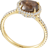 Classic Yellow Gold Chocolate Raw Ring