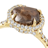 Classic Yellow Gold Chocolate Raw Ring