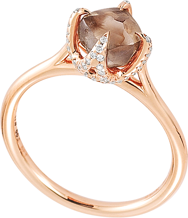 Rose Gold Signature Chocolate Brown Ring