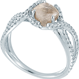 Chocolate Brown Raw Diamond Engagement Ring
