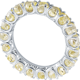 Lemon Yellow Eternity Raw Diamond Band