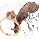 Rose Gold Signature Chocolate Brown Ring,