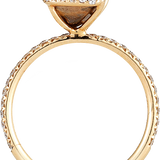 Chocolate Brown Pink Gold Ring