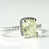 Unique Raw Diamond Solitaer Ring