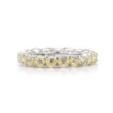 Lemon Yellow Eternity Raw Diamond Band