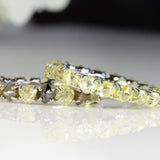 Lemon Yellow Eternity Raw Diamond Band