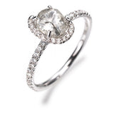 Unique Raw Diamond Solitaer Ring